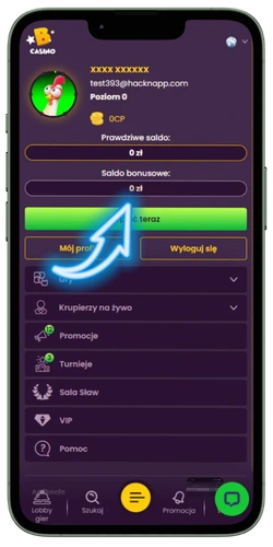 Bizzo Casino login – panel konta gracza po zalogowaniu